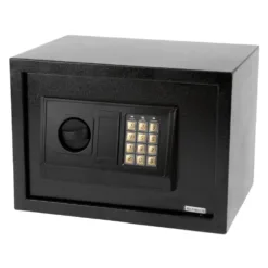 Home Office Security Keypad Lock Electronic Digital Steel Small Safe Box - Black
