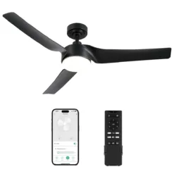 Modern 52" Smart Ceiling Fan with Dimmable Light Kit & Remote