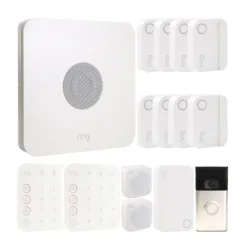 Ring Alarm 14-Piece Home Security Kit - Wireless System, Works with Alexa + 2x Ring 1080p